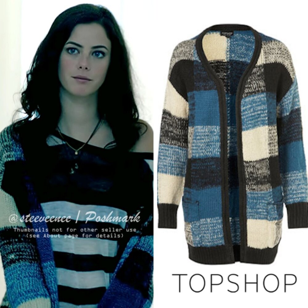 Topshop Knitted Tweedy Check Cardigan ASO Effy Stonem